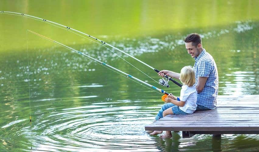 Father and Son Fishing